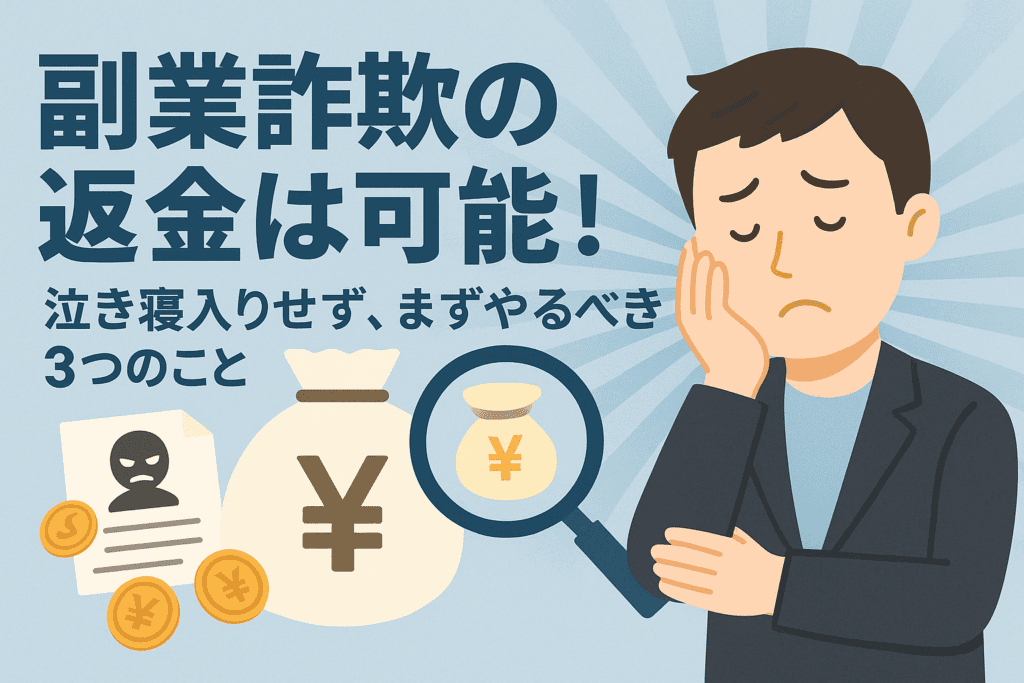 副業詐欺の返金は可能！泣き寝入りせず、まずやるべき3つのこと