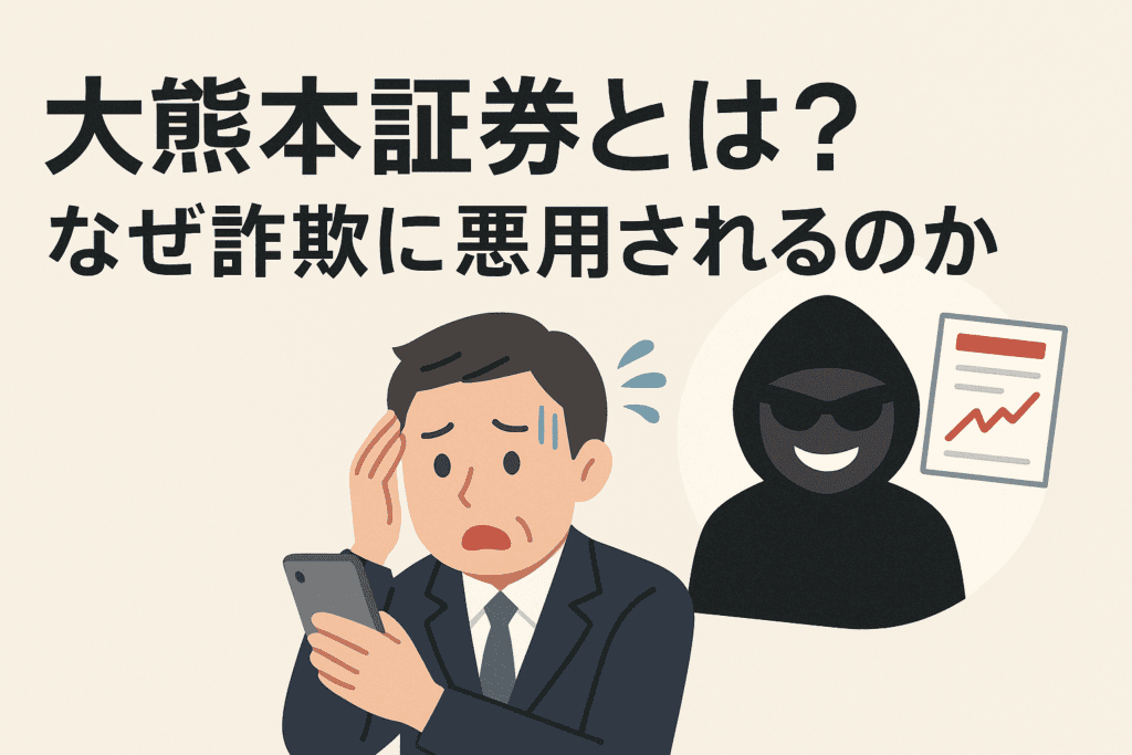 大熊本証券とは？なぜ詐欺に悪用されるのか