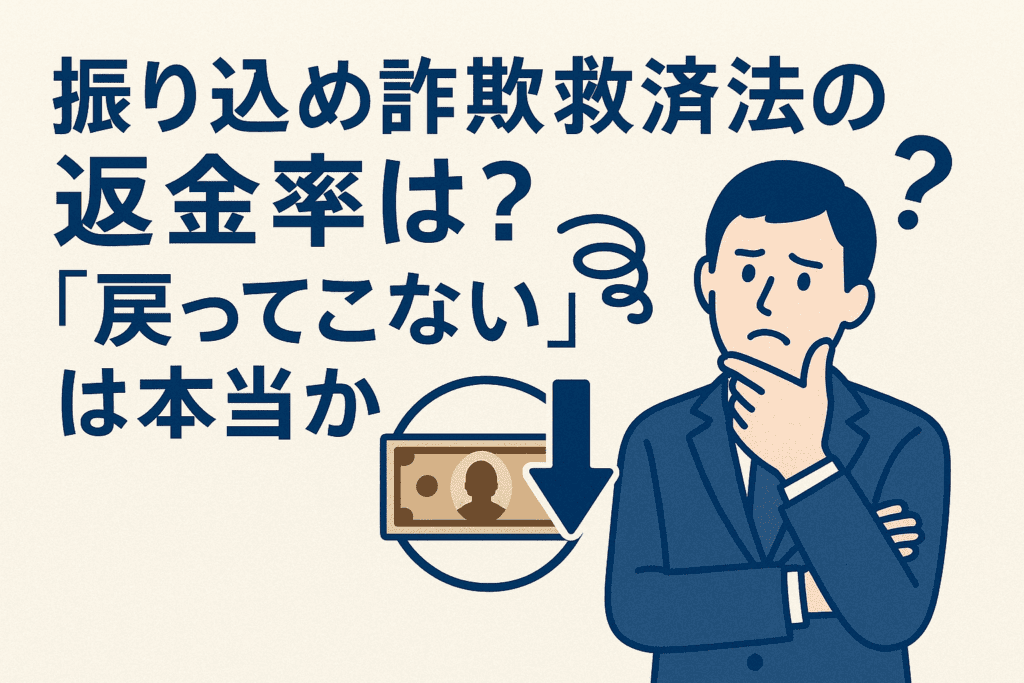 振り込め詐欺救済法の返金率は？「戻ってこない」は本当か