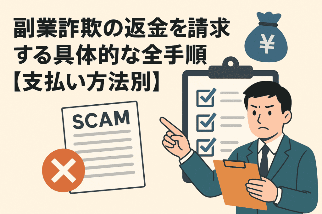 副業詐欺の返金を請求する具体的な全手順【支払い方法別】