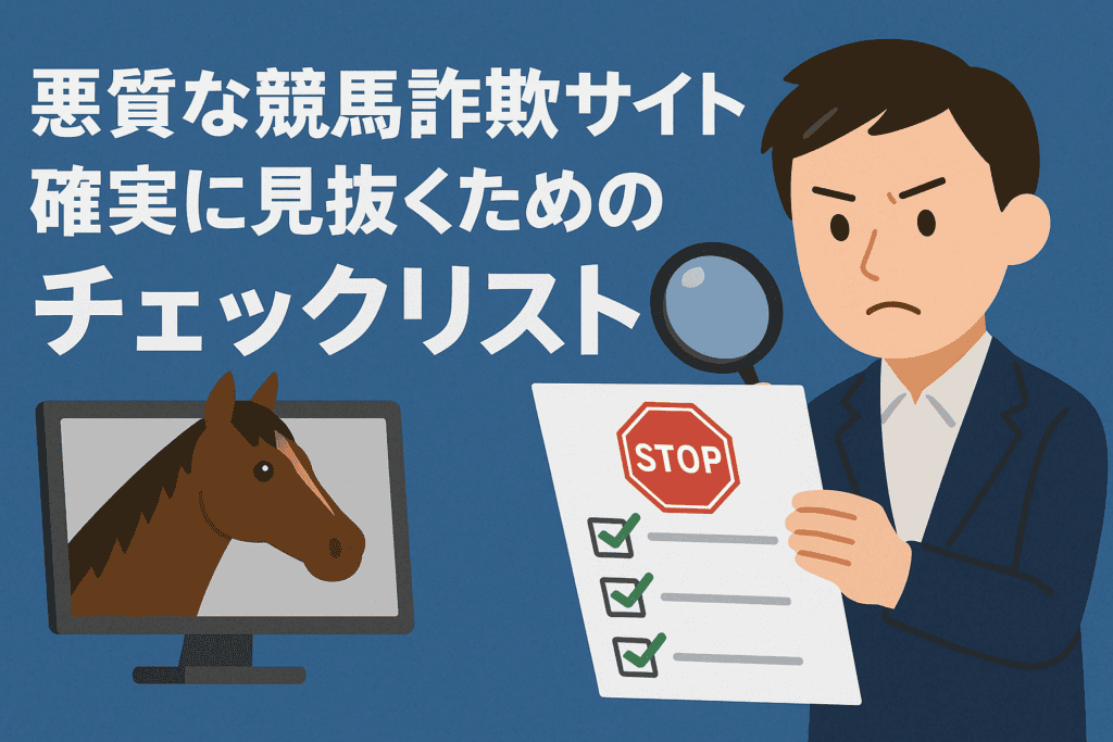 悪質な競馬詐欺サイトを確実に見抜くためのチェックリスト