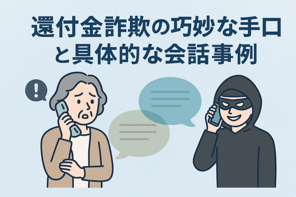 還付金詐欺の巧妙な手口と具体的な会話事例