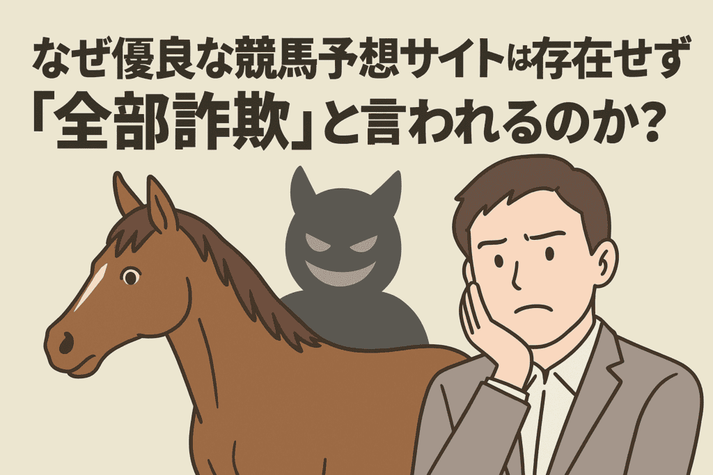 なぜ優良な競馬予想サイトは存在せず「全部詐欺」と言われるのか？