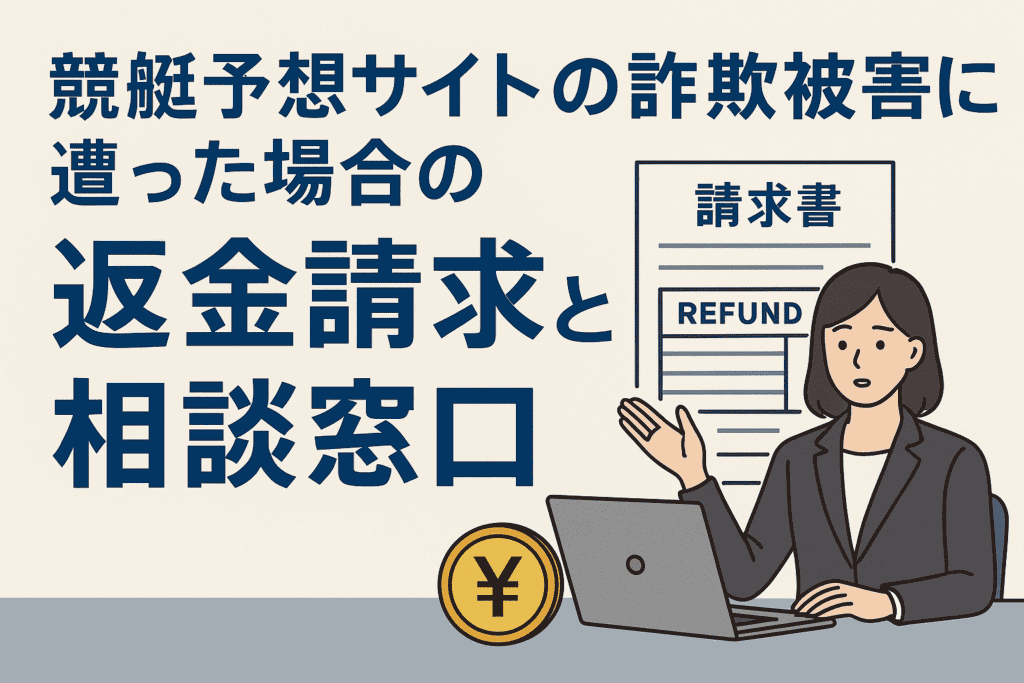 競艇予想サイトの詐欺被害に遭った場合の返金請求と相談窓口