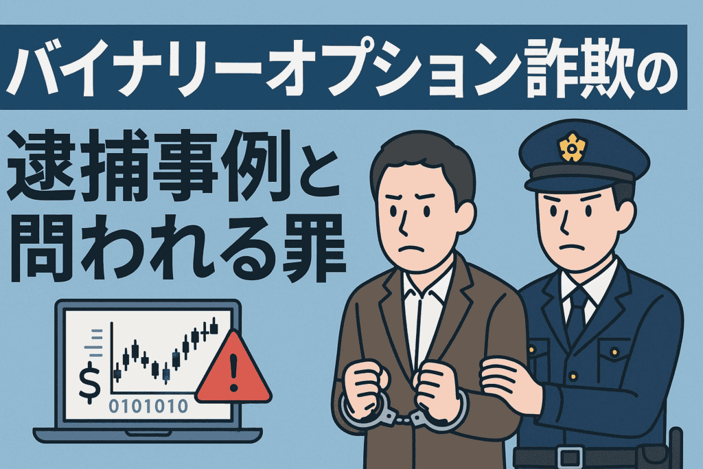 バイナリーオプション詐欺の逮捕事例と問われる罪