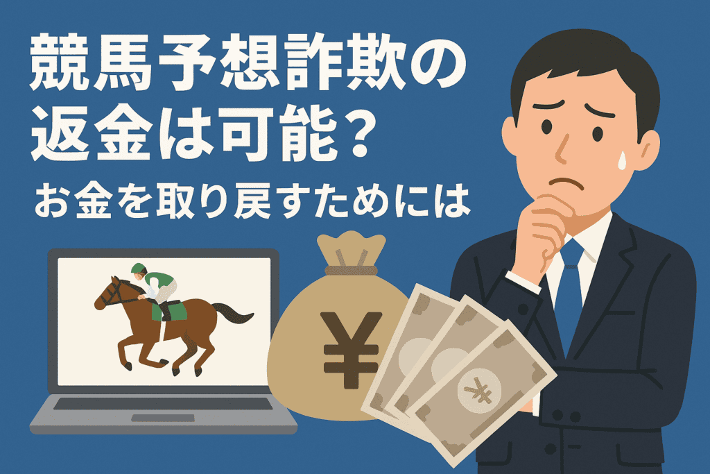 競馬予想詐欺の返金は可能？お金を取り戻すためには