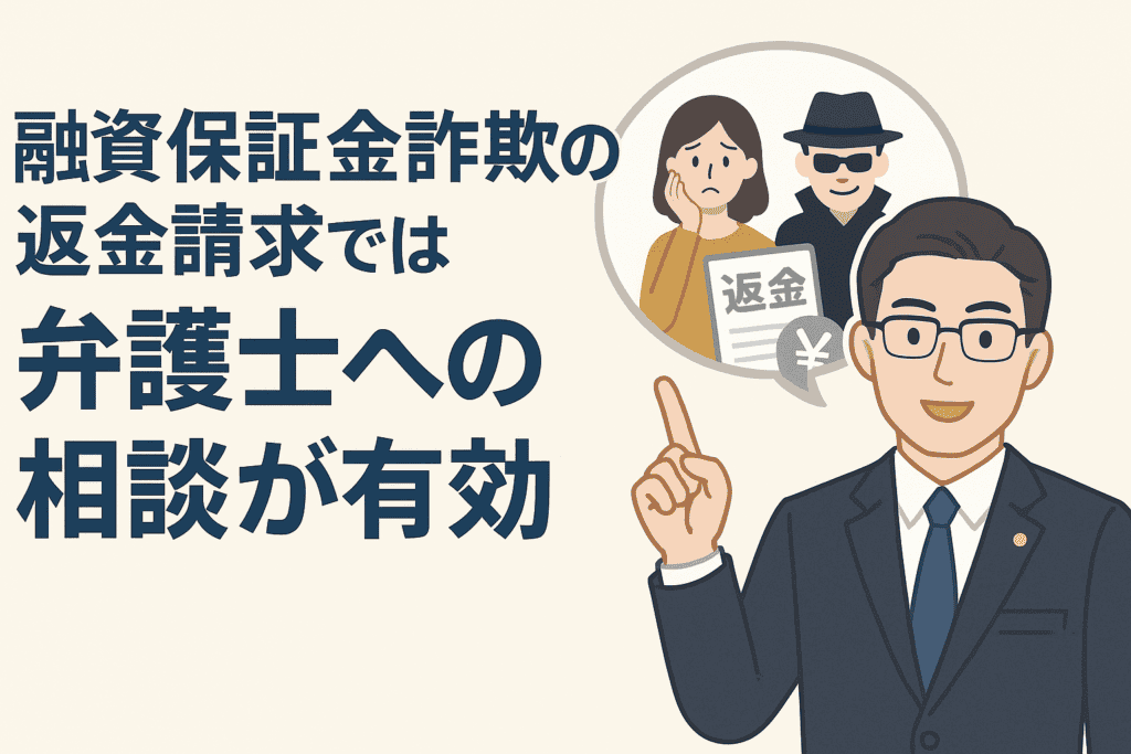 融資保証金詐欺の返金請求では弁護士への相談が有効