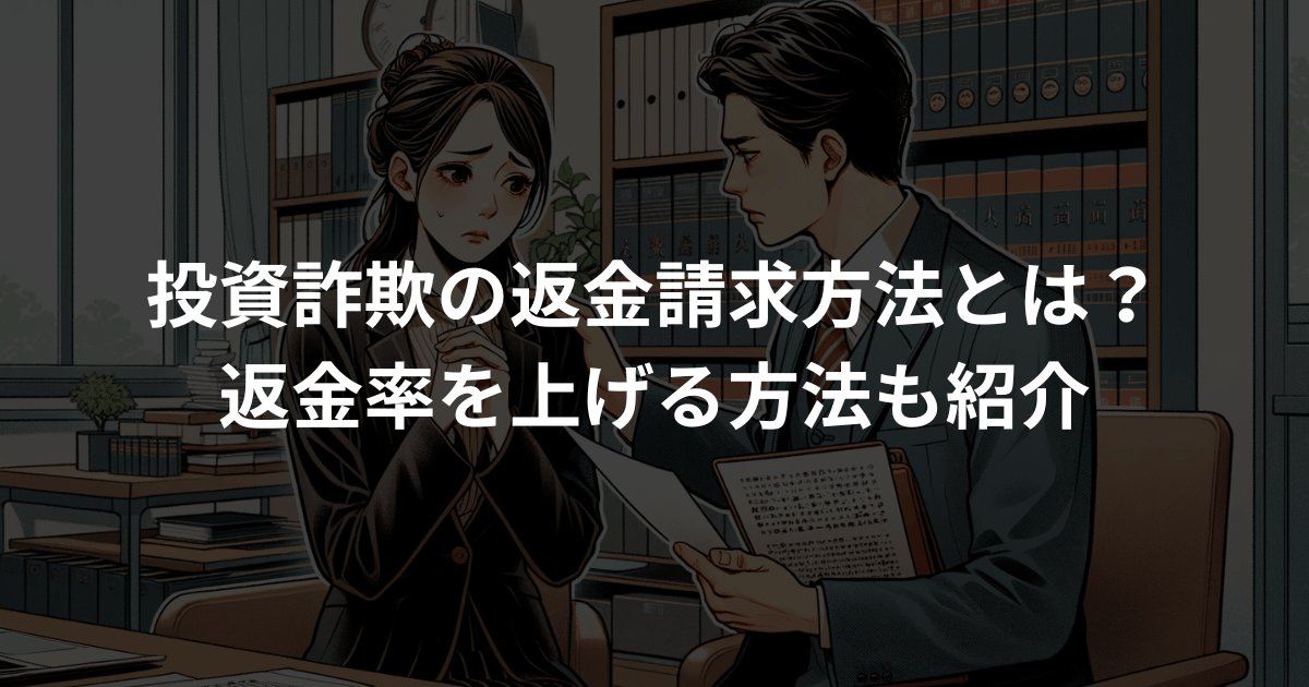 投資詐欺の返金請求でお金を取り戻す方法を弁護士が解説！返金率を上げる証拠を準備するには？