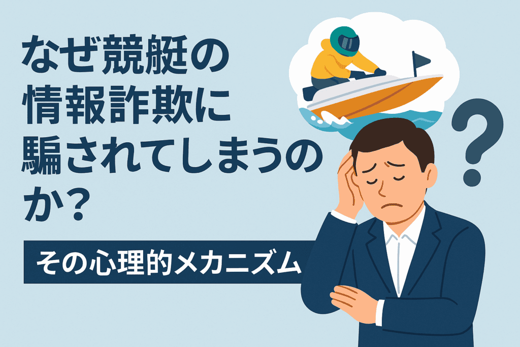なぜ競艇の情報詐欺に騙されてしまうのか？その心理的メカニズム