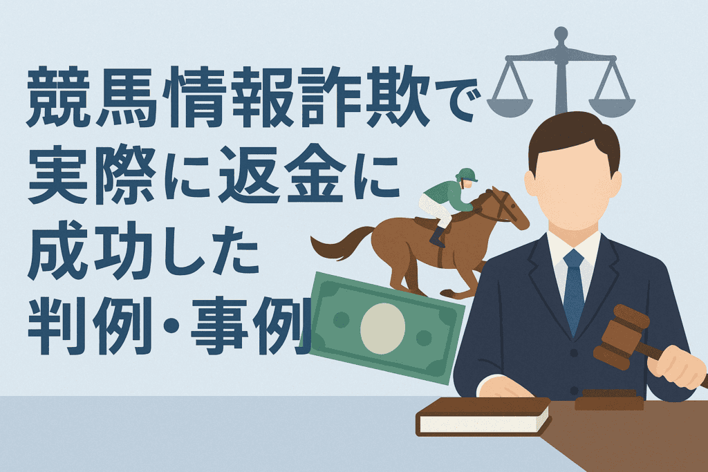 競馬情報詐欺で実際に返金に成功した判例・事例