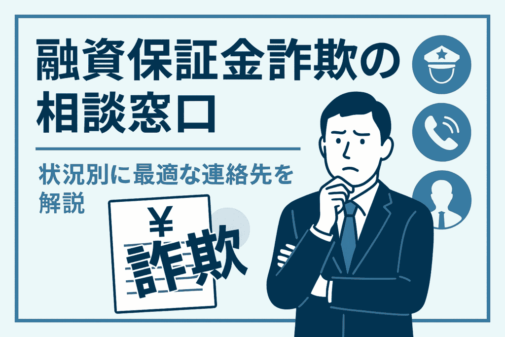 融資保証金詐欺の相談窓口｜状況別に最適な連絡先を解説