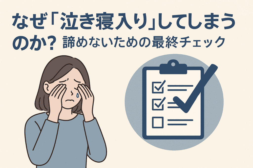 なぜ「泣き寝入り」してしまうのか？諦めないための最終チェック