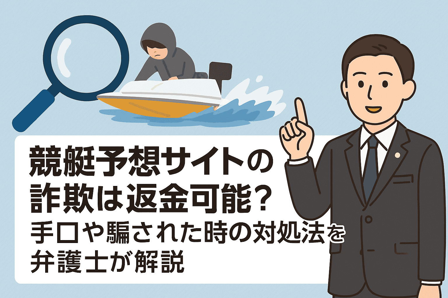 競艇予想サイトの詐欺は返金可能？手口や騙された時の対処法を弁護士が解説