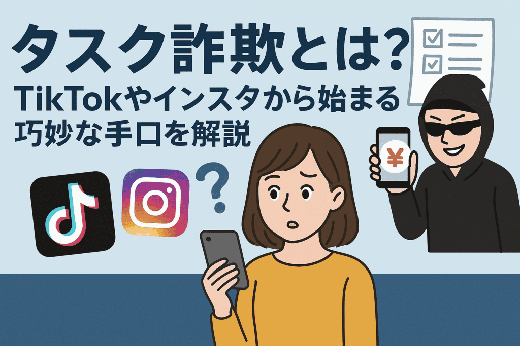 タスク詐欺とは？TikTokやインスタから始まる巧妙な手口を解説