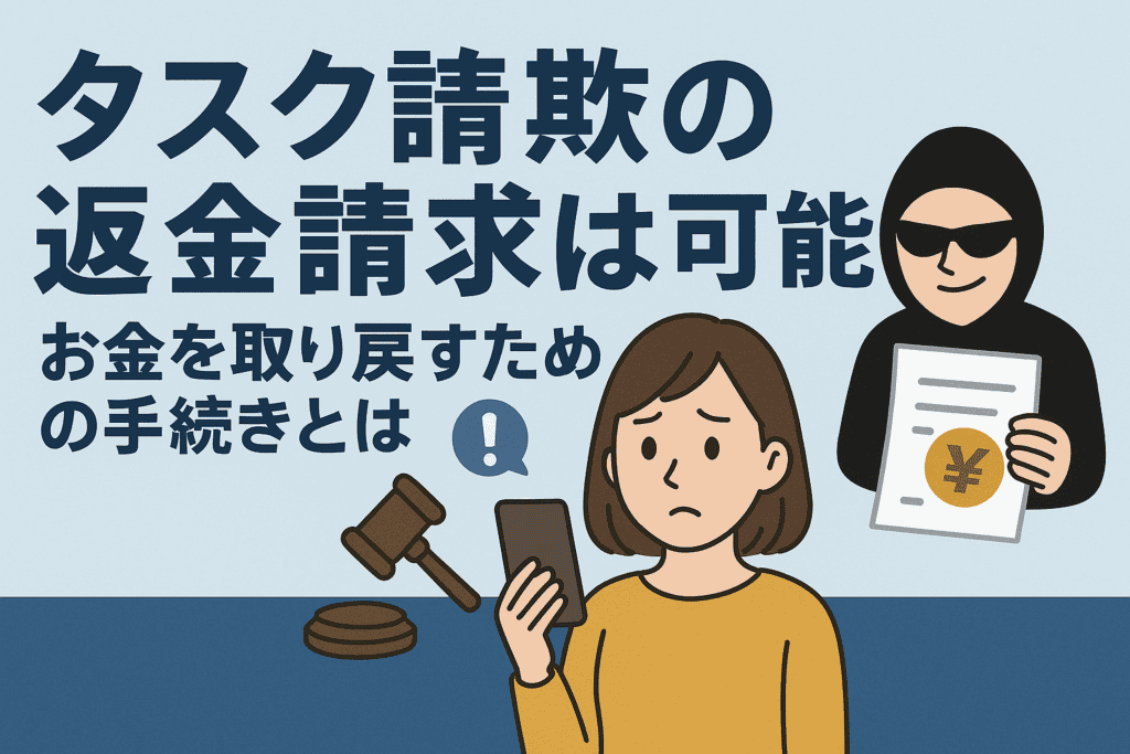 タスク詐欺の返金請求は可能？お金を取り戻すための手続きとは