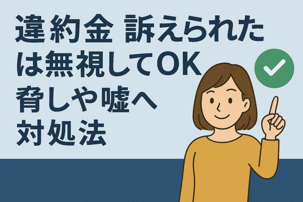 「違約金」「訴えられた」は無視してOK！脅しや嘘への対処法