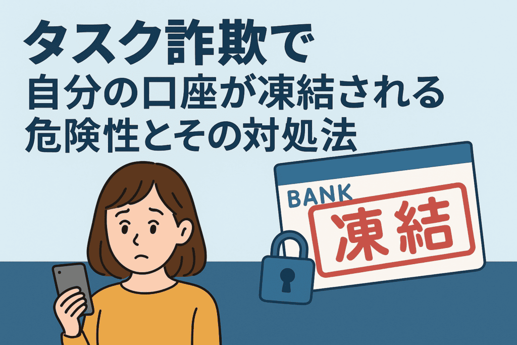 タスク詐欺で自分の口座が凍結される危険性とその対処法