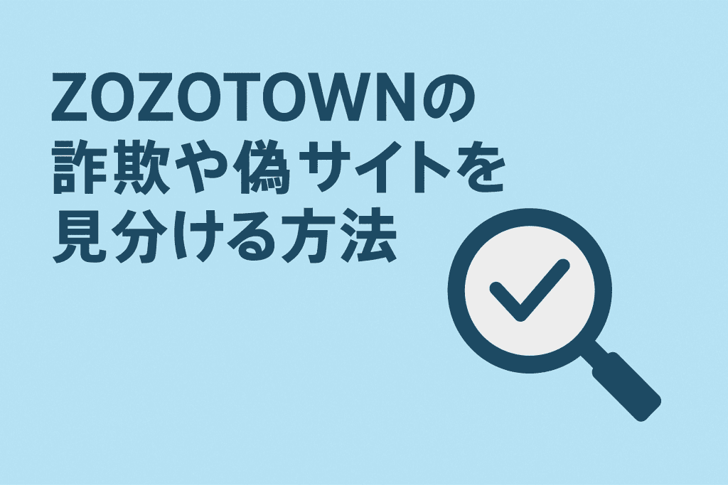 ZOZOTOWNの詐欺や偽サイトを見分ける方法