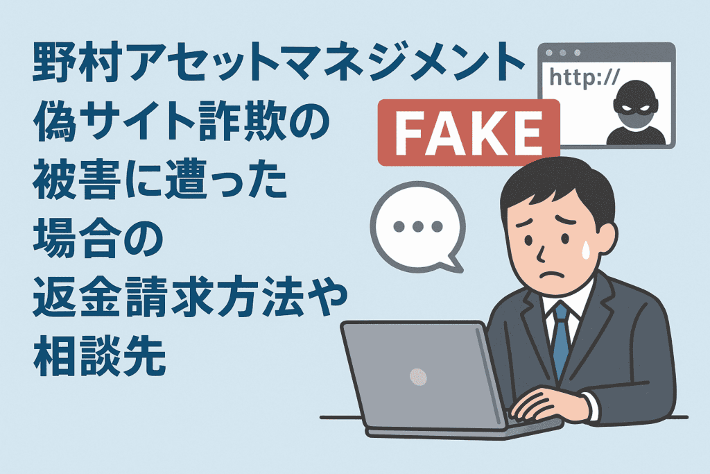 野村アセットマネジメント偽サイト詐欺の被害に遭った場合の返金請求方法や相談先