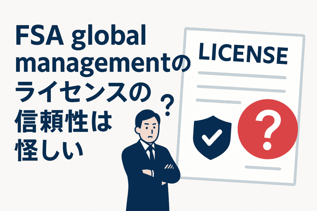 FSA global managementのライセンスの信頼性は怪しい