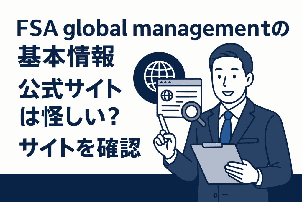 FSA global managementの基本情報・公式サイトは怪しい？サイトを確認