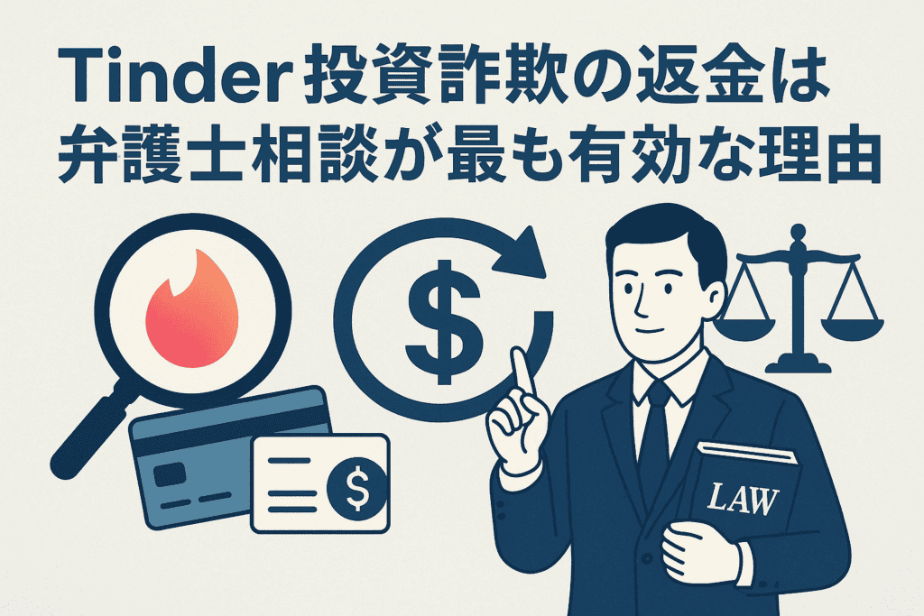 Tinder投資詐欺の返金は弁護士相談が最も有効な理由