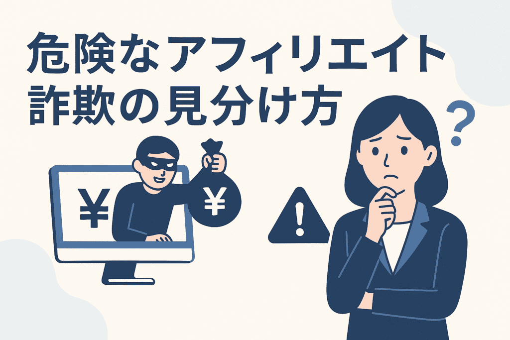 危険なアフィリエイト詐欺の見分け方