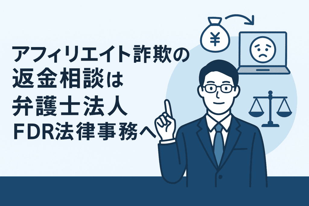 アフィリエイト詐欺の返金相談は弁護士法人FDR法律事務所へ