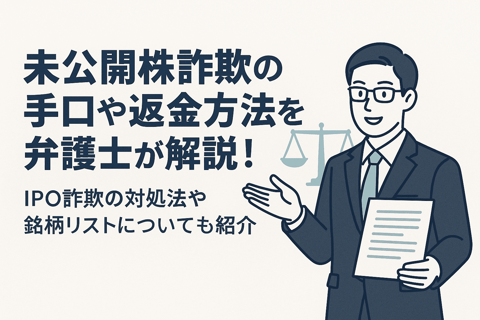 未公開株詐欺の手口や返金方法を弁護士が解説！IPO詐欺の対処法や銘柄リストについても紹介