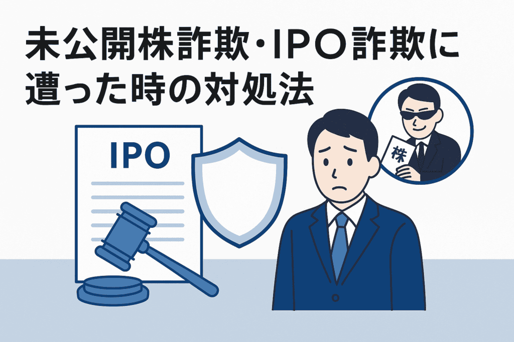 未公開株詐欺・IPO詐欺に遭った時の対処法