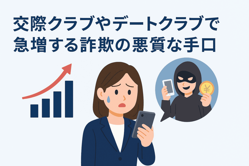 交際クラブやデートクラブで急増する詐欺の悪質な手口
