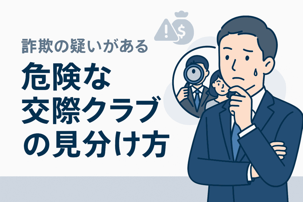 詐欺の疑いがある危険な交際クラブの見分け方