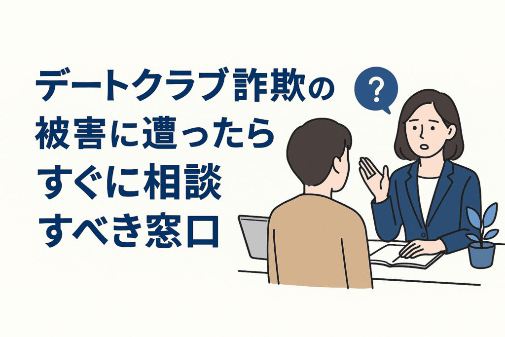 デートクラブ詐欺の被害に遭ったらすぐに相談すべき窓口