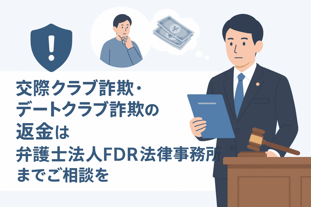 交際クラブ詐欺・デートクラブ詐欺の返金は弁護士法人FDR法律事務所までご相談を