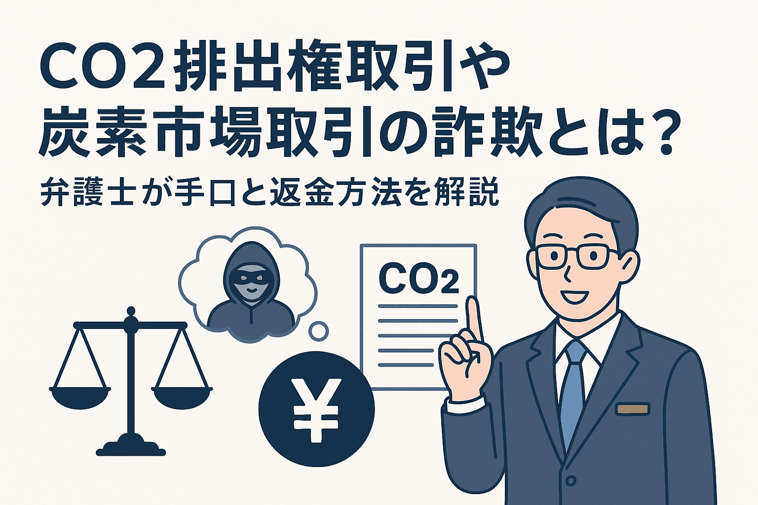CO2排出権取引や炭素市場取引の詐欺とは？弁護士が手口と返金方法を解説