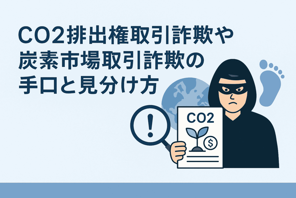 CO2排出権取引詐欺や炭素市場取引詐欺の手口と見分け方