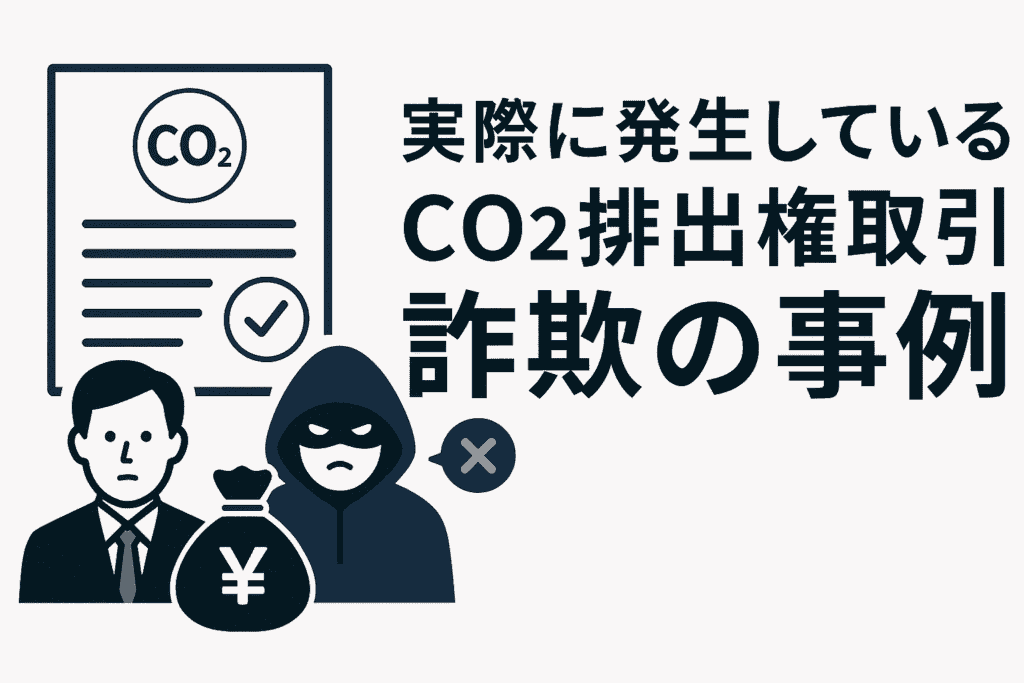 実際に発生しているCO2排出権取引詐欺の事例
