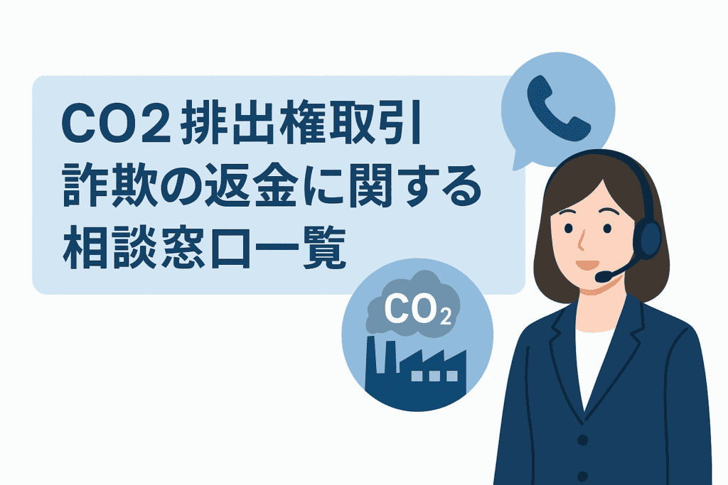 CO2排出権取引詐欺の返金に関する相談窓口一覧