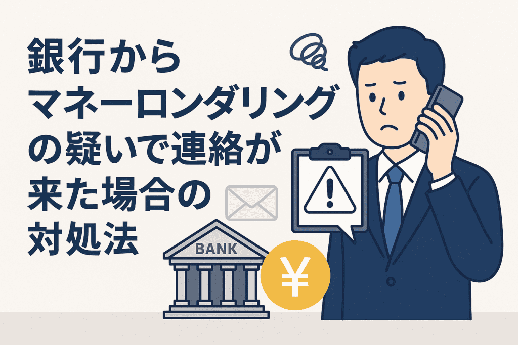 銀行からマネーロンダリングの疑いで連絡が来た場合の対処法
