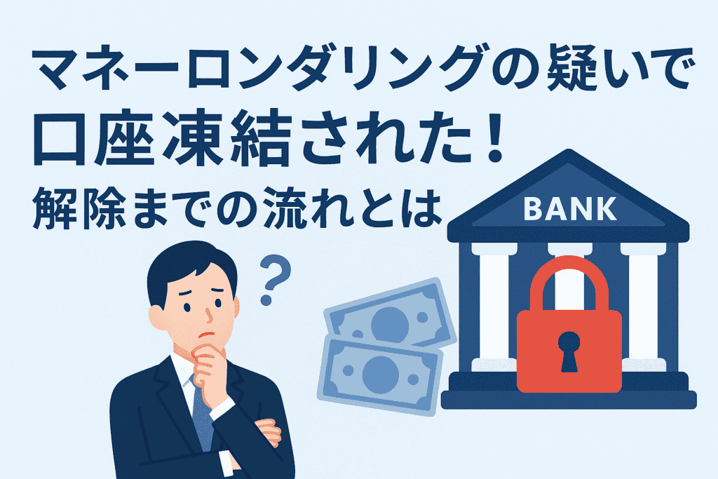 マネーロンダリングの疑いで口座凍結された!解除までの流れとは