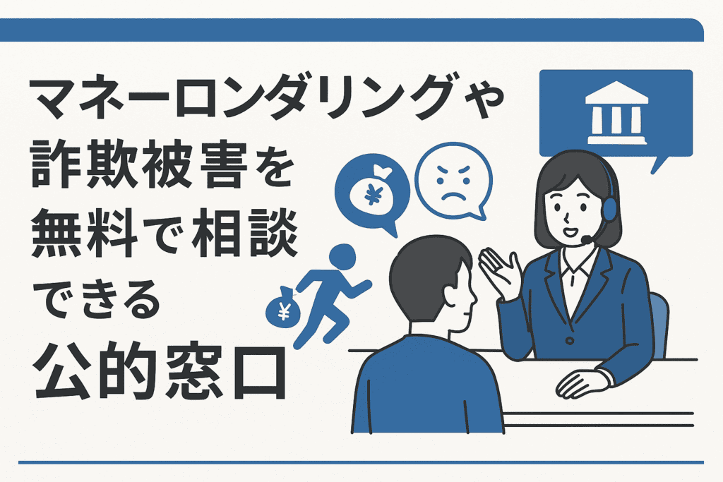 マネーロンダリングや詐欺被害を無料で相談できる公的窓口
