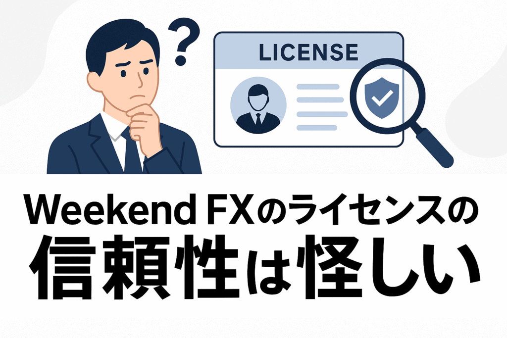 Weekend FXのライセンスの信頼性は怪しい
