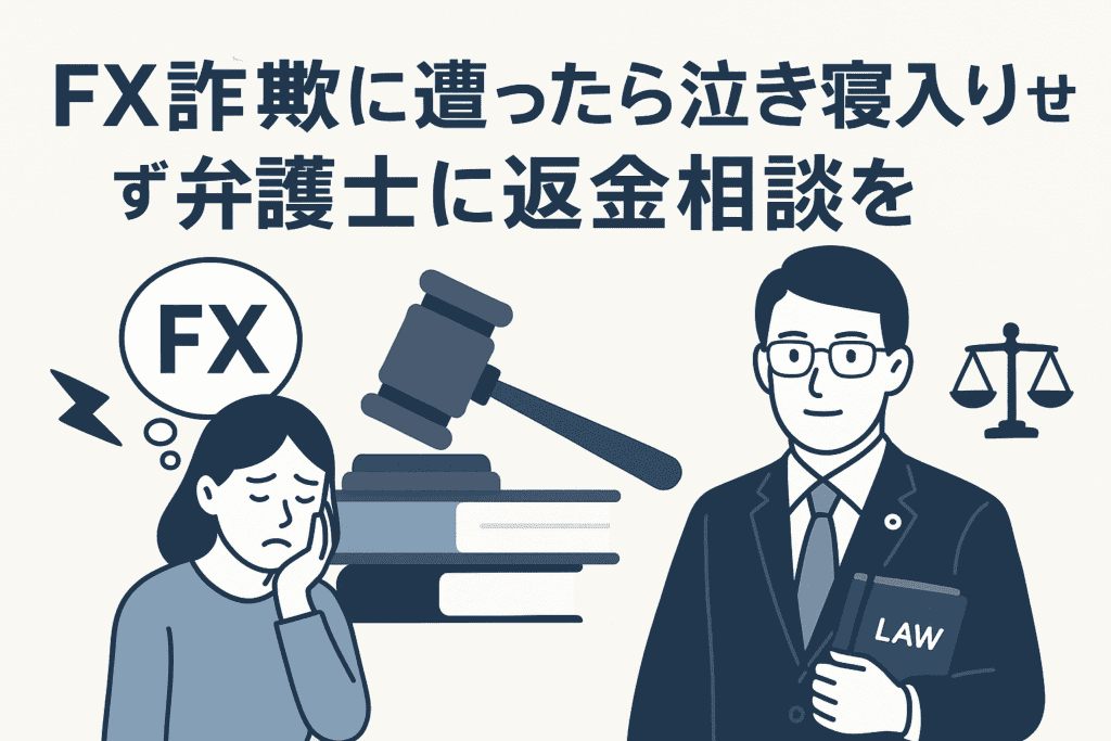 FX詐欺に遭ったら泣き寝入りせず弁護士に返金相談を