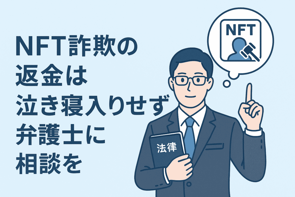 NFT詐欺の返金は泣き寝入りせず弁護士に相談を