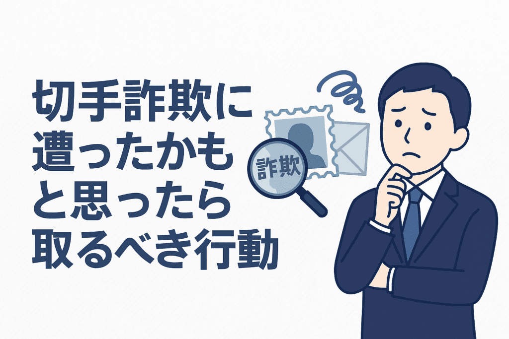 切手詐欺に遭ったかもと思ったら取るべき行動