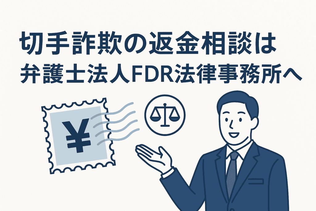 切手詐欺の返金相談は弁護士法人FDR法律事務所へ