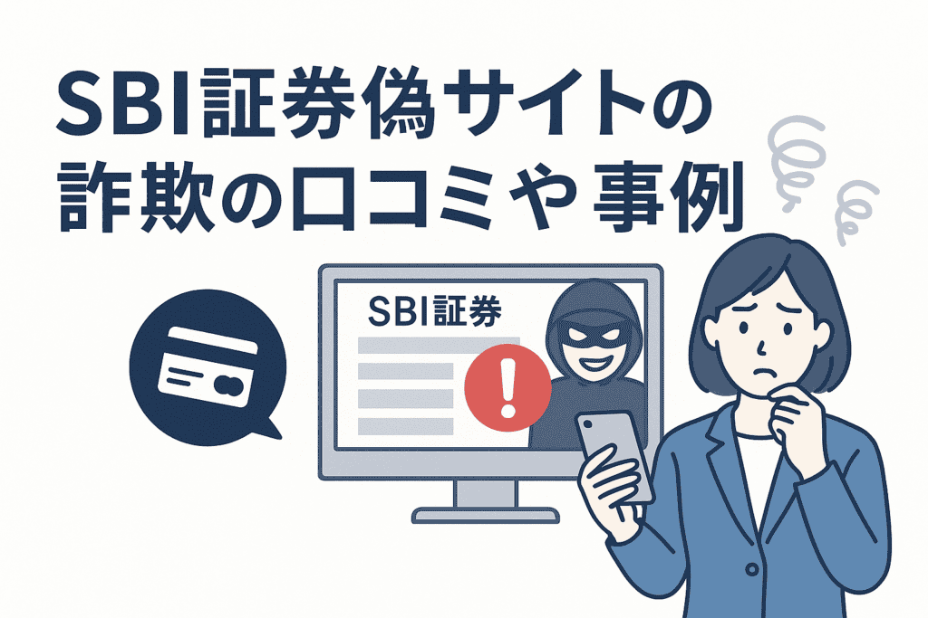 SBI証券偽サイトの詐欺の口コミや事例