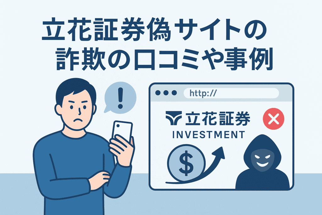 立花証券偽サイトの詐欺の口コミや事例