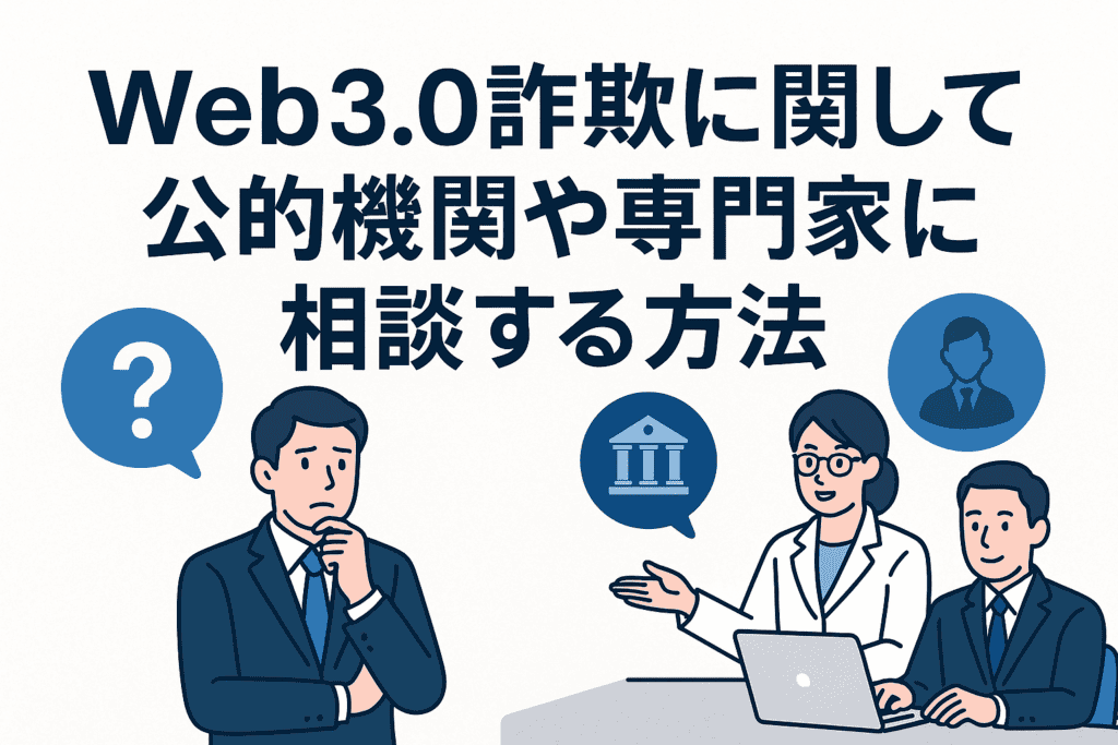 web3.0詐欺に関して公的機関や専門家に相談する方法