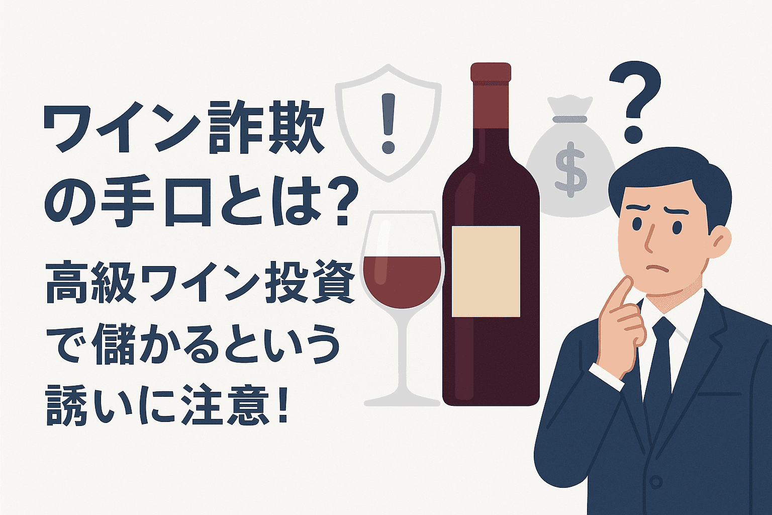 ワイン詐欺の手口とは？高級ワイン投資で儲かるという誘いに注意！